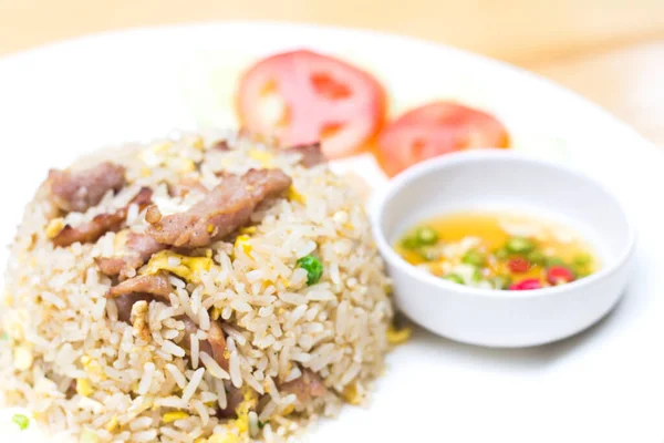 Nasi Goreng Pork Hidangan Thailand — Stok Foto