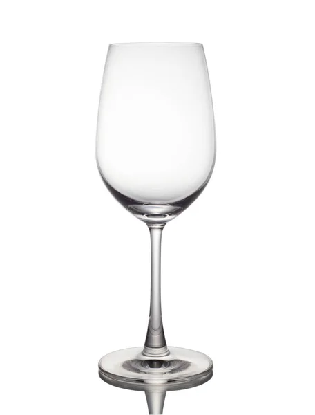 Prázdné Víno Sklo Izolované Bílé Pozadí — Stock fotografie