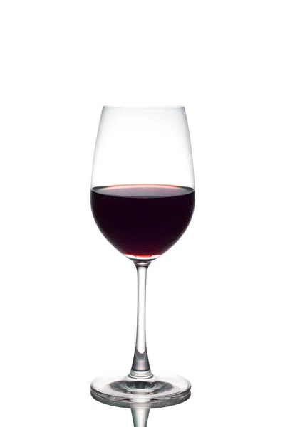 Copa Vino Tinto Aislado Fondo Blanco — Foto de Stock