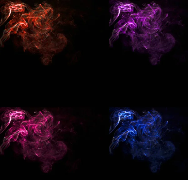 Duman renkli siyah arkaplan kümesi.