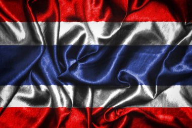 Bulanık ve koyu Tayland bayrağı sallayan soyut arkaplan