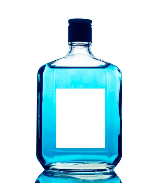 Botol Kaca Mengisolasi Latar Belakang Putih — Stok Foto
