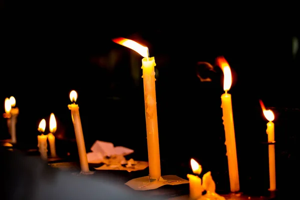 Candles Dark Background — Stock Photo, Image