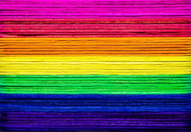 Gökkuşağı ahşap dokusu arka planı