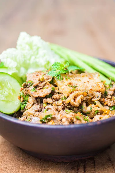 Spicy Minced Pork Thai Food — Stok Foto