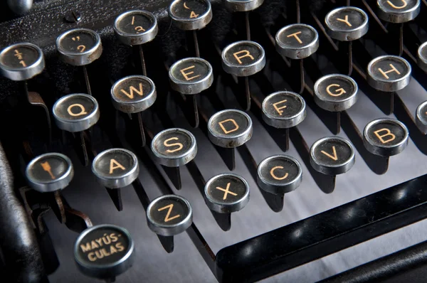 Une Vieille Machine Écrire Technologie Antique Pour Écrivains — Photo