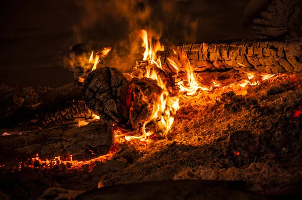 축제에서 나무를 태우는 — 스톡 사진