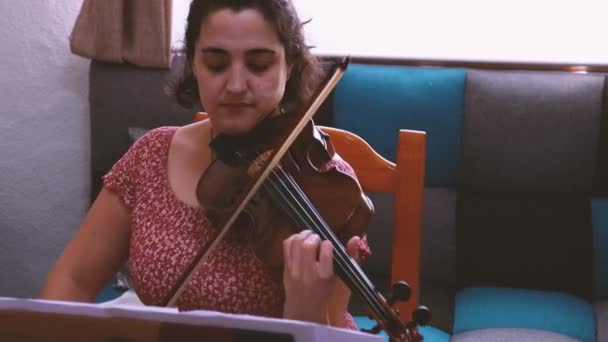 Professionele Vrouwelijke Muzikanten Repeteren Hun Volgende Concert — Stockvideo