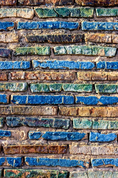 Colored Brick Wall Exterior Wall Church Dome — Stock Photo, Image