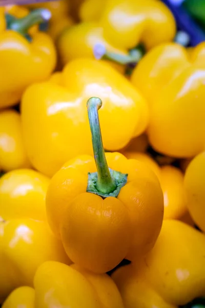 Yellow Bell Pepper Spanish Greengrocer High Quality Products — Stock Photo, Image