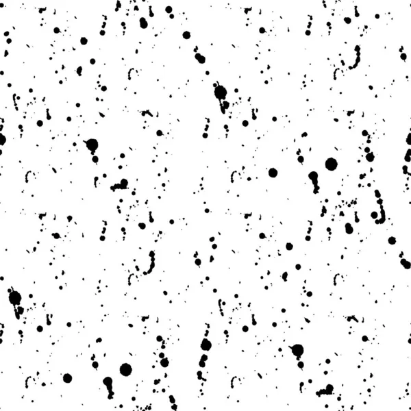 Vector Grunge Schwarz Weißes Nahtloses Muster Mit Handgezeichneten Textursprühflecken Einfarbige Stockillustration