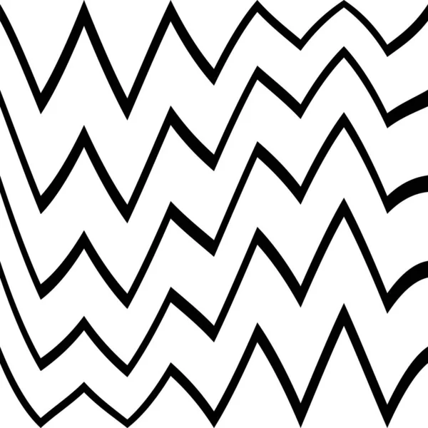 Geometric Black White Seamless Pattern Zigzag Abstract Vector Chevron Waves — Stock Vector