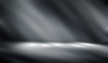 perspektif kat zemin siyah Oda'ya studio gri gradyan ile Spot arka plan görüntüsü için zemin ürün veya sanat 