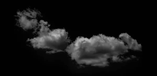 Nube Blanca Sobre Fondo Negro — Foto de Stock