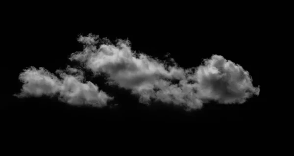 Nube Blanca Sobre Fondo Negro — Foto de Stock