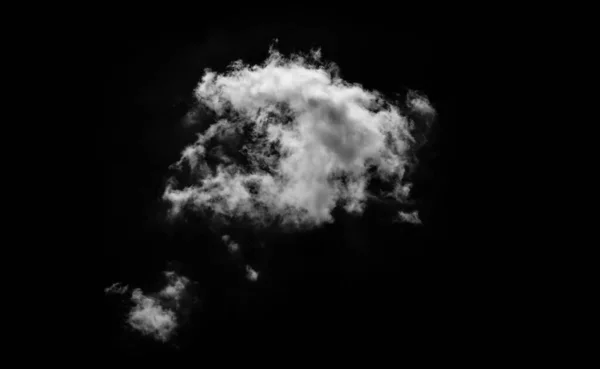 White Cloud Black Background — Stock Photo, Image