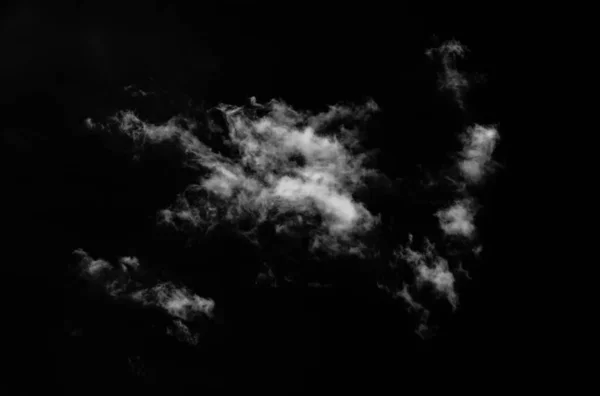 White Cloud Black Background — Stock Photo, Image