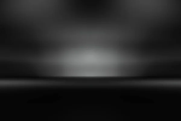 Perspective Floor Backdrop Black Room Studio Gray Gradient Spotlight Backdrop — Stock Photo, Image