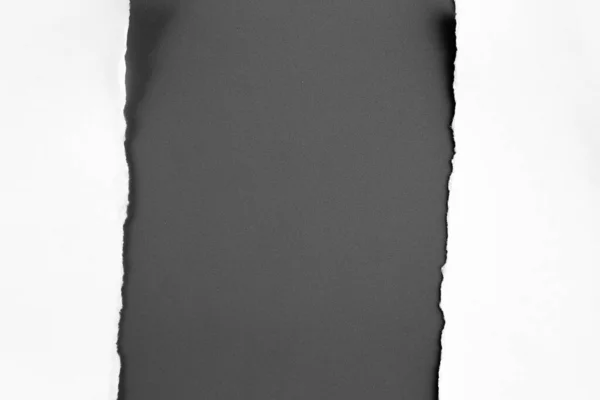 Белая Порванная Бумага Черном Фоне Коллекционный Разрыв Бумаги — стоковое фото