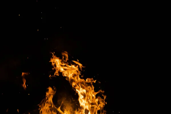 Vuur Vlammen Zwarte Achtergrond Vuur Burst Textuur Voor Banner Achtergrond — Stockfoto