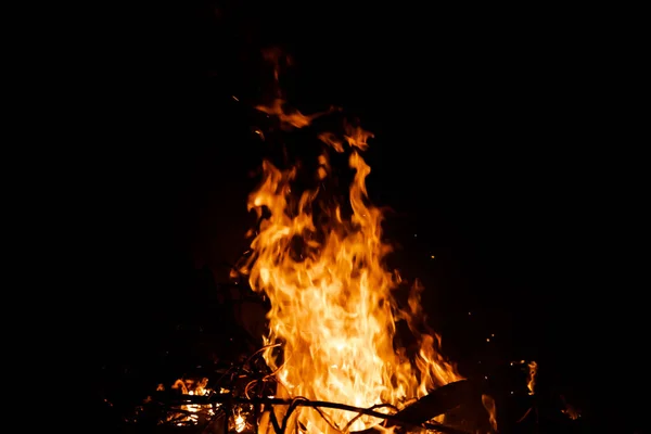 Chamas Fogo Fundo Preto Textura Explosão Fogo Para Pano Fundo — Fotografia de Stock