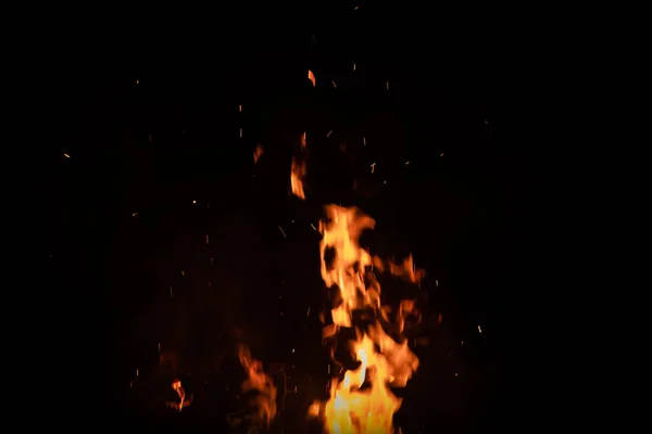 Vuur Vlammen Zwarte Achtergrond Vuur Burst Textuur Voor Banner Achtergrond — Stockfoto