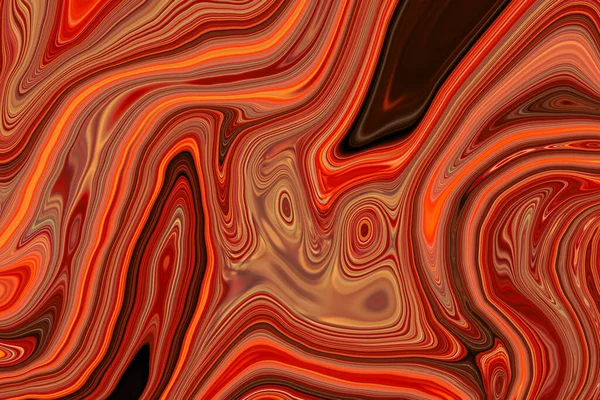 Colorful Paintings Marbling Orange Marble Ink Pattern Texture Abstract Background — Stockfoto