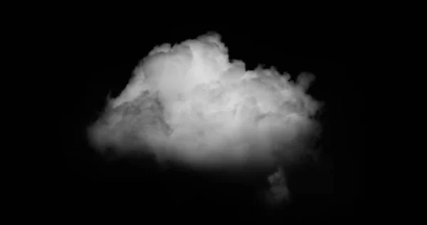 Siyah Arkaplanda Beyaz Bulut — Stok fotoğraf