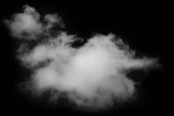 Siyah Arkaplanda Beyaz Bulut — Stok fotoğraf