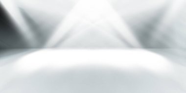 yumuşak gri studio Oda arka plan, gri zemin zemin ile spot 