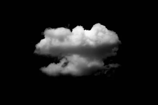 White Cloud Black Background Night Sky — Foto de Stock