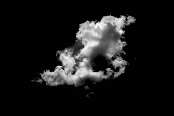White Cloud Black Background Night Sky — Foto de Stock