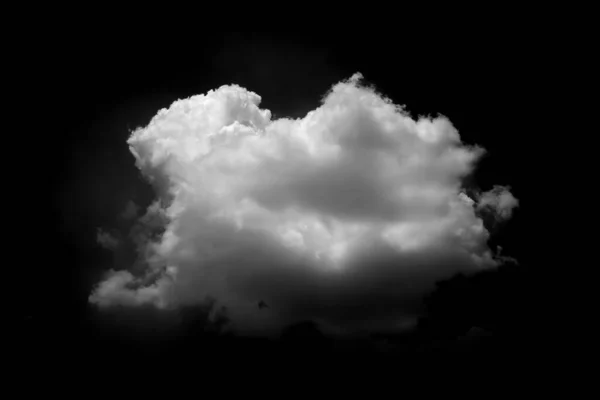 White Cloud Black Background Wide Sky Clouds Dark Tone — Foto de Stock