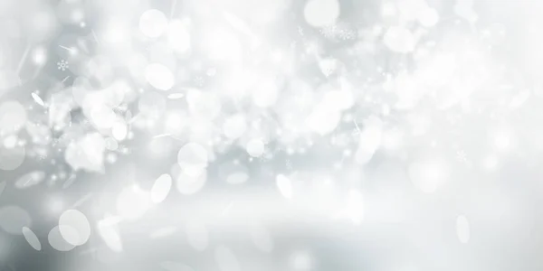 Gray Blur Abstract Background White Bokeh Christmas Blurred Beautiful Shiny — Stok fotoğraf