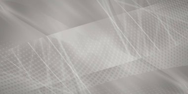 Beyaz çizgi hareket arka plan duvar kağıdı ile gri yarı ton desen. Temiz Gri geometrik arka plan.