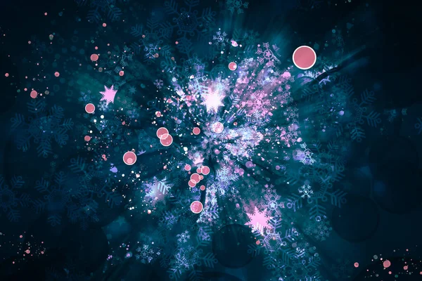 Christmas lights on pink, blue background. digitally generated image of blue light black background