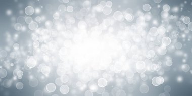 Beyaz bulanık arkaplan. Bokeh Noel 'i güzel, parlak Noel ışıklarını bulanıklaştırdı