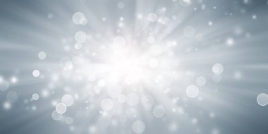 Beyaz bulanık arkaplan. Bokeh Noel 'i güzel, parlak Noel ışıklarını bulanıklaştırdı