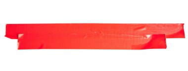 Beyaz arka planda bürokrasi. Yırtık yatay ve farklı boyutlarda yapışkan bant, yapışkan parçalar..