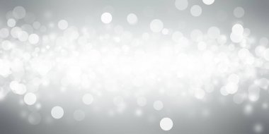 Beyaz bulanık arkaplan. Bokeh Noel 'i güzel, parlak Noel ışıklarını bulanıklaştırdı