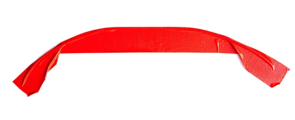 Red Tapes White Background Torn Horizontal Different Size Sticky Tape — Stock fotografie