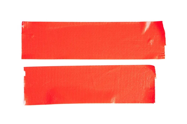 Red Tapes White Background Torn Horizontal Different Size Sticky Tape — Φωτογραφία Αρχείου