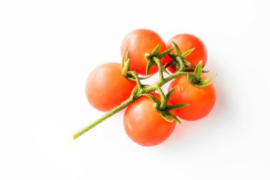 tomato on white background. Lycopersicon esculentum.