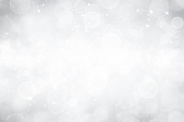 Beyaz bulanık arkaplan. Bokeh Noel 'i güzel, parlak Noel ışıklarını bulanıklaştırdı