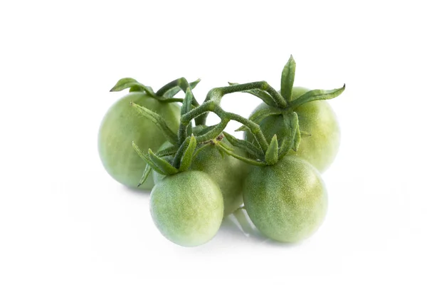 Tomates Verdes Sobre Fundo Branco — Fotografia de Stock