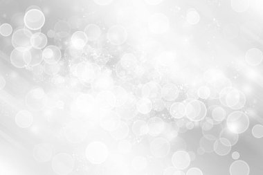 Beyaz bulanık arkaplan. Bokeh Noel 'i güzel, parlak Noel ışıklarını bulanıklaştırdı