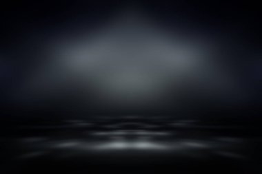 perspektif kat zemin siyah Oda'ya studio gri gradyan ile Spot arka plan görüntüsü için zemin ürün veya sanat 