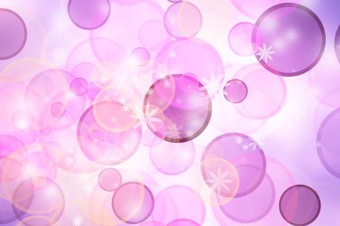 pink soap bubbles on the white background