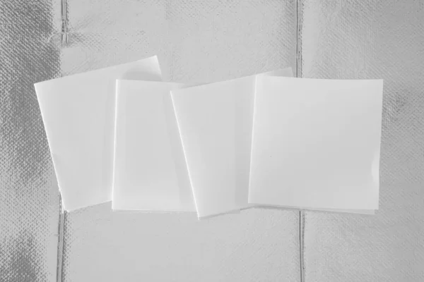 Blank Mock Paper Isolated Gray Brochure Magazine Isolated Silver Paper — ストック写真