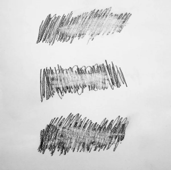 Drawing Line Pencil White Paper — Zdjęcie stockowe